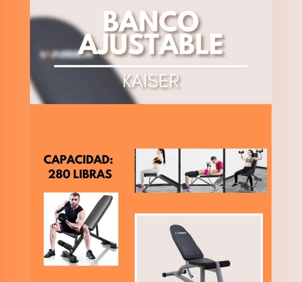 Banco Ajustable Kaiser (280 lb)